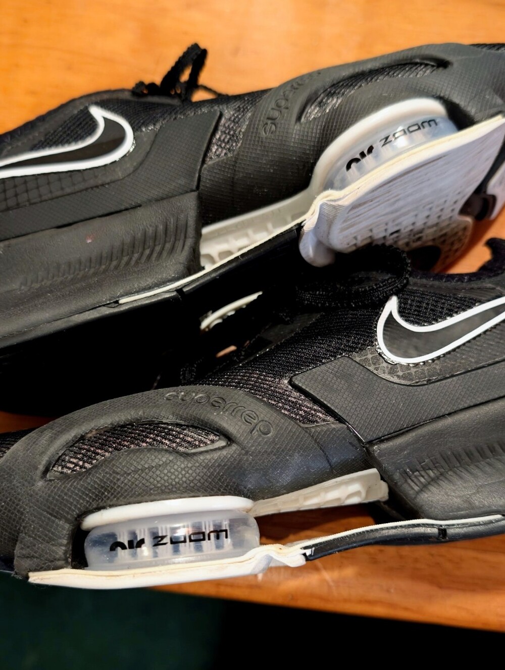 Nike Air Zoom Superrep Black Athletic Running Shoes with Breathable Mesh Size 8